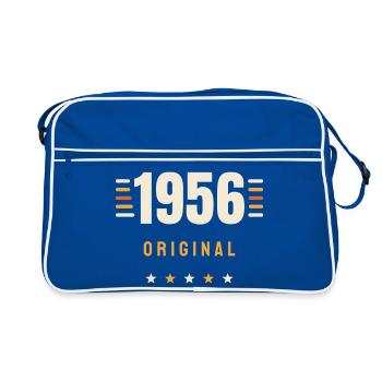 1956 Original Vintage Retro 70th Birthday Gift - Retro Bag - blue/white - Front
