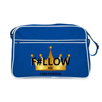 F#llow me - I AM FAMOUS - Retro Bag - blue/white - Front