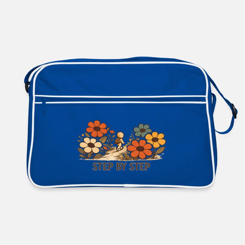 La Petite Pensée | ÉTAPE PAR ÉTAPE - Sac Retro - bleu/blanc