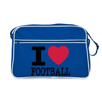 J’adore le football - Sac Retro - bleu/blanc - Devant