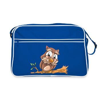 rire Chouette - Sac Retro - bleu/blanc - Devant