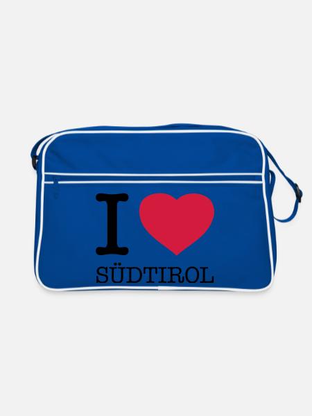 I LOVE SÜDTIROL - Sac Retro - bleu/blanc - Devant