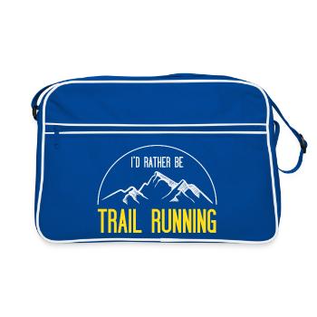Je préfère être un trail running - Sac Retro - bleu/blanc - Devant