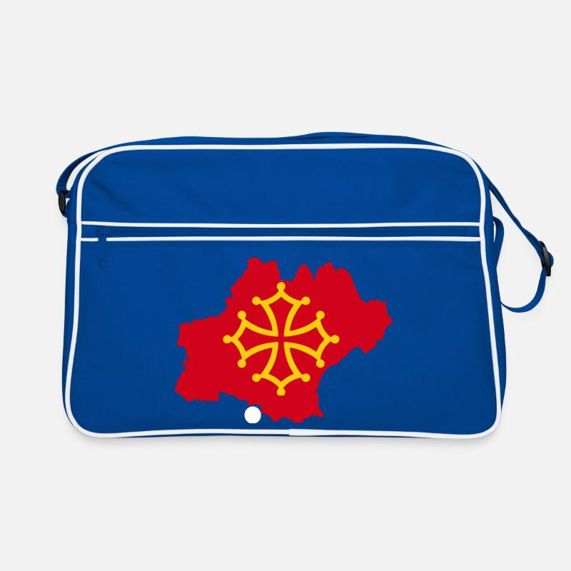 Okzitanien - Retro Tasche - Blau/Weiß