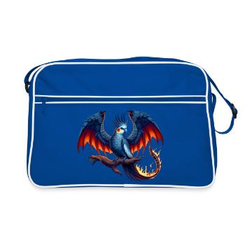 Dragon nymphe (03) - Sac Retro - bleu/blanc - Devant