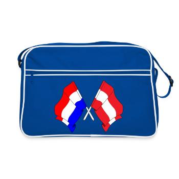 Flag Netherlands, flag Austria - Retro Bag - blue/white - Front