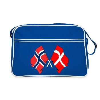 Flag Norway, flag Denmark - Retro Bag - blue/white - Front