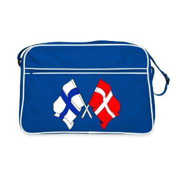 Flag Finland, flag Denmark - Retro Bag - blue/white - Front