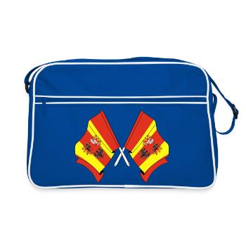 Deux drapeaux Lodz - Sac Retro - bleu/blanc - Devant