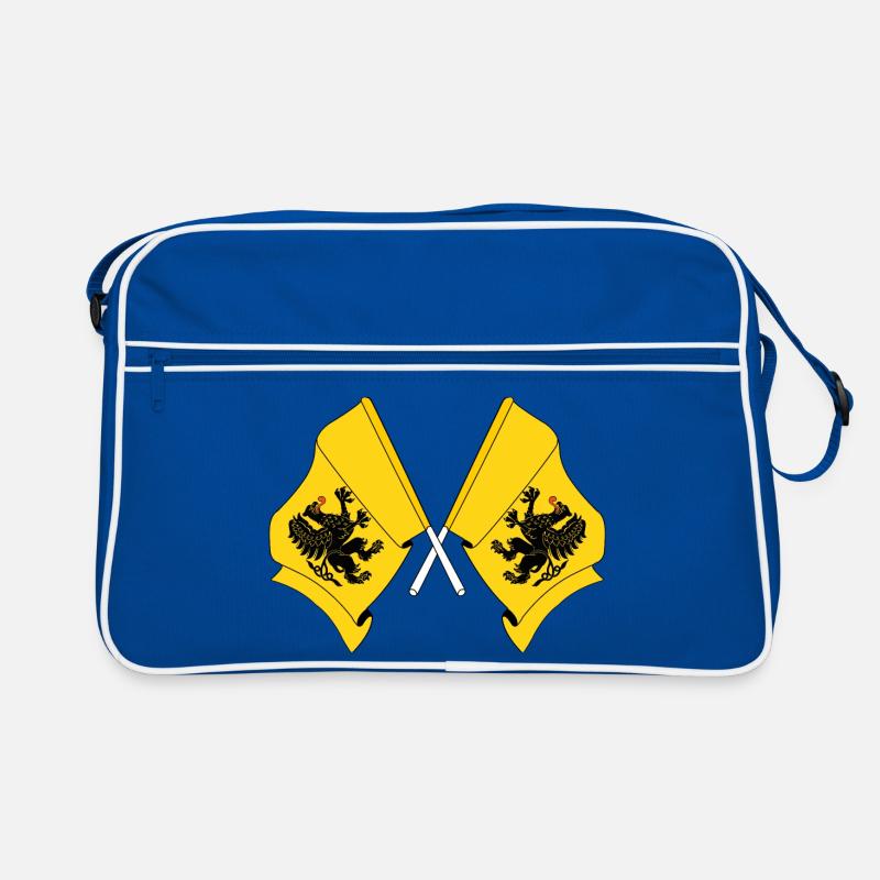 Zwei Flaggen Pommern Retro Tasche