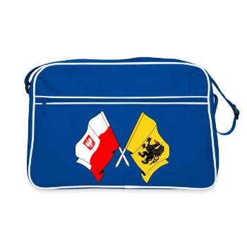 Drapeau Pologne, Poméranie - Sac Retro - bleu/blanc - Devant