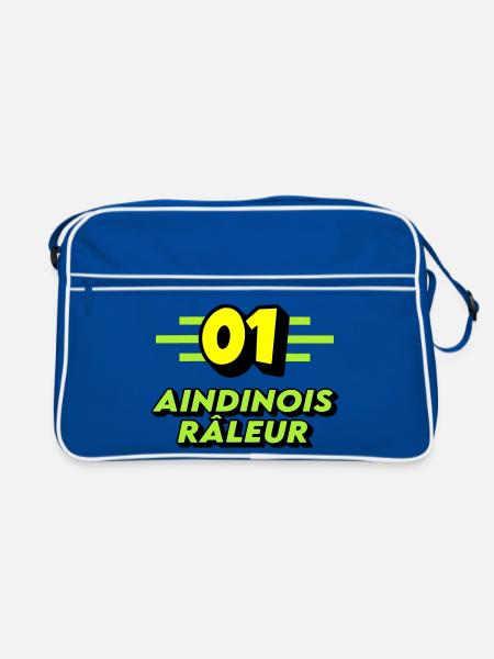 Klagender Aindinois - Retro Tasche - Blau/Weiß - Vorne