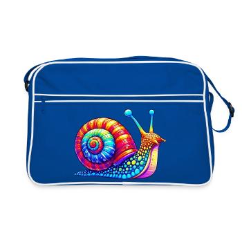 Escargot - Sac Retro - bleu/blanc - Devant