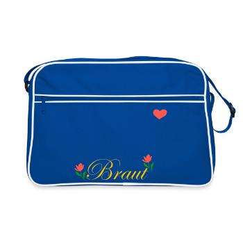 Enterrement de vie de garçon femme Femmes - Mariée - Sac Retro - bleu/blanc - Devant