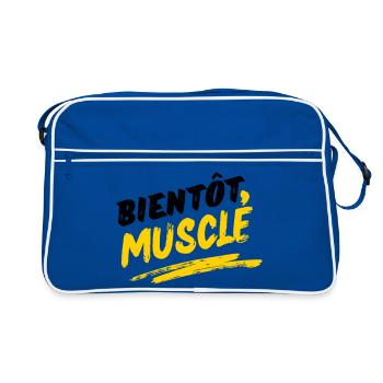 Design Musculature Énergique en Style Urban - Sac Retro - bleu/blanc - Devant
