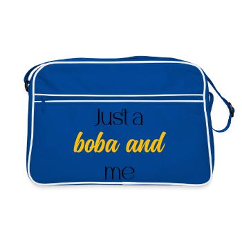 Just A Boba And Me Relaxing Bubble Tea Moment	 - Retro Bag - blue/white - Front