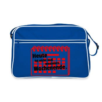 Nowhere weekend - Retro Bag - blue/white - Front