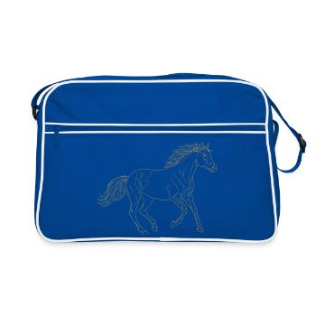 Snowboard Minimalist Rider Silhouette - Sac Retro - bleu/blanc - Devant