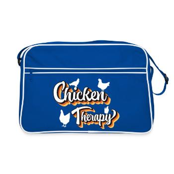 Chicken Fans - - Chick - Chicken Therapy - Retro Bag - blue/white - Front