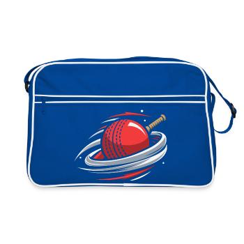 Balle de cricket tournante - Sac Retro - bleu/blanc - Devant