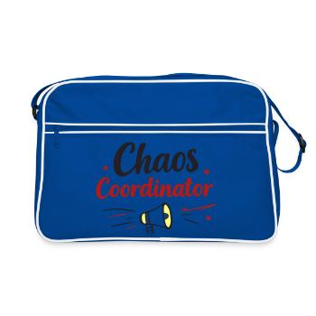 Chaos Coordinator – Muttertag Geschenk - Retro Tasche - Blau/Weiß - Vorne