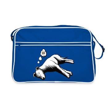 Lévrier irlandais Lévrier Propriétaire de chien de lévrier Fan de chien de loup - Sac Retro - bleu/blanc - Devant