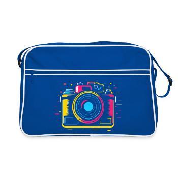 Appareil photo rétroonde - Sac Retro - bleu/blanc - Devant