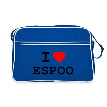 J’adore Espoo - Ich liebe Espoo - Sac Retro - bleu/blanc - Devant