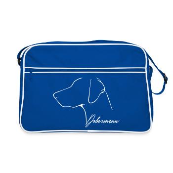 DOBERMAN Profil Chiens Chiens IGP Wilsigns - Sac Retro - bleu/blanc - Devant