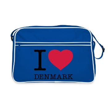 J’AIME LE DANEMARK Dänemark - Sac Retro - bleu/blanc - Devant