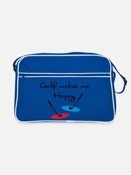 golf - Retro Bag - blue/white - Front