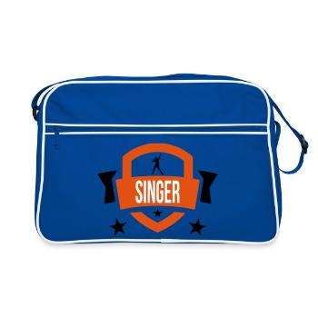 Chanteur - Chanter 🎤 - Sac Retro - bleu/blanc - Devant