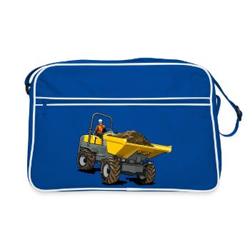 Dumper, benne avant - Sac Retro - bleu/blanc - Devant