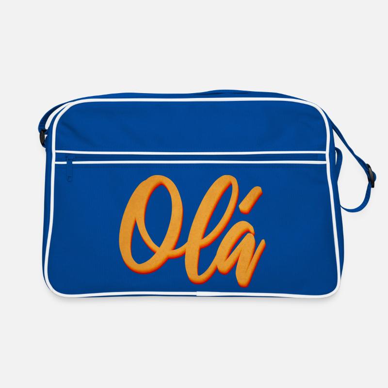 Olá Orange Script Tee Retro Tasche
