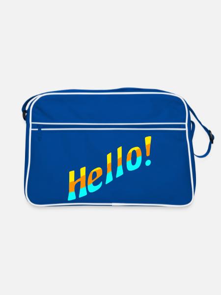 Bonjour! - Sac Retro - bleu/blanc - Devant