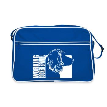 Travail Cocker Spaniel Profil Chiens Chien Wilsigns - Sac Retro - bleu/blanc - Devant