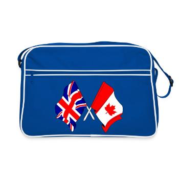 Drapeau de l’Angleterre et drapeau du Canada - Sac Retro - bleu/blanc - Devant