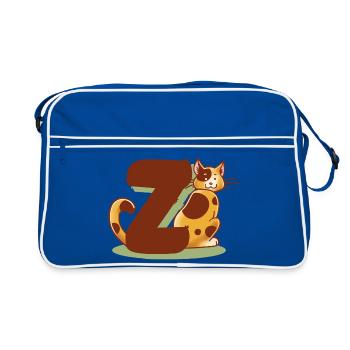 Lettre Z Cat - Sac Retro - bleu/blanc - Devant