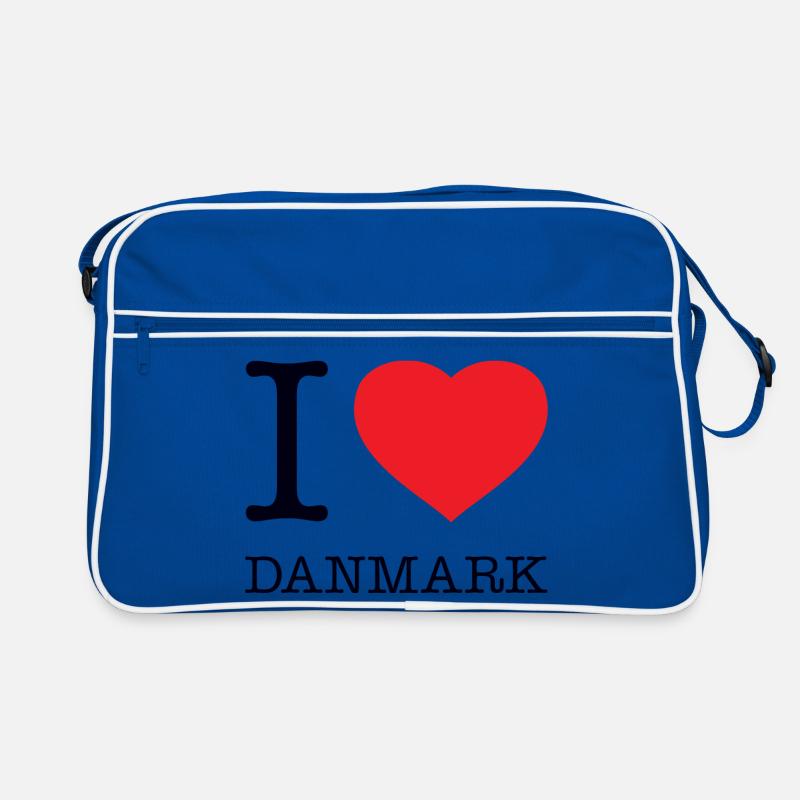 I LOVE DANMARK Denmark Retro Bag