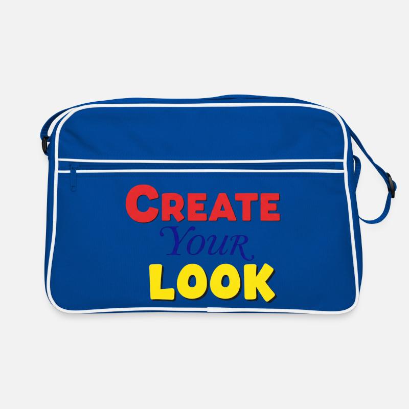 Conception créative de texte coloré vif Sac Retro