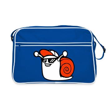 Snail Sunglasses Cute Cute Happy Cool - Retro Bag - blue/white - Front
