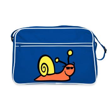 Snail Sunglasses Cute Cute Happy Cool - Retro Bag - blue/white - Front