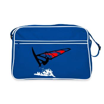 Windsurfing - Retro Tasche - Blau/Weiß - Vorne
