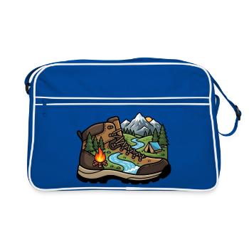 Botte d'Aventure en Campement - Sac Retro - bleu/blanc - Devant