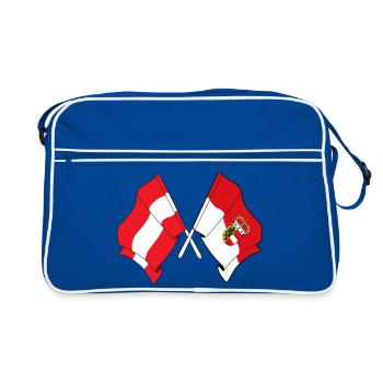 Drapeau Autriche & Salzbourg franchi - Sac Retro - bleu/blanc - Devant