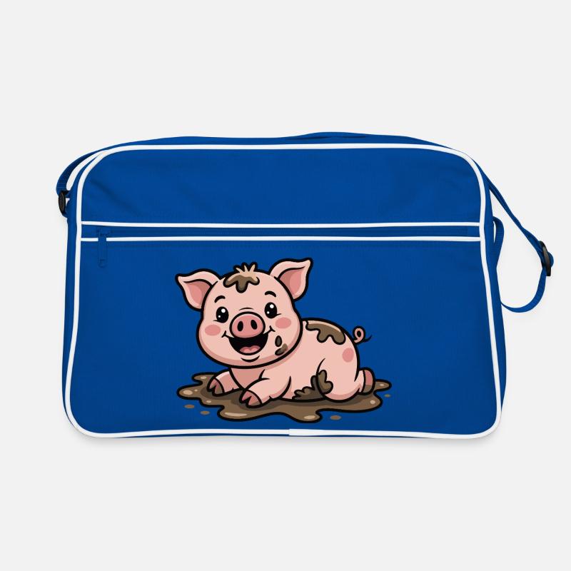 Cochon dans la boue mignon Sac Retro