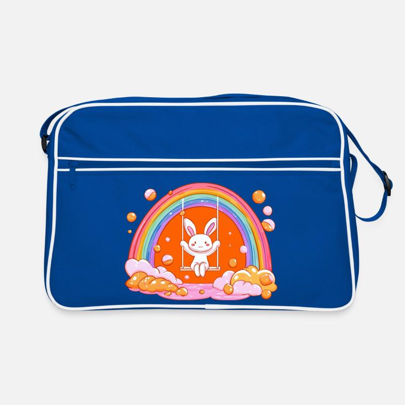 Cuddly Bunny Rainbow Swing Retro Bag
