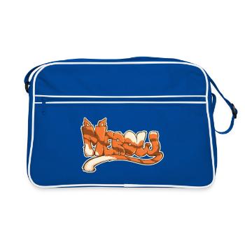 Merow, mot dessiné - Sac Retro - bleu/blanc - Devant
