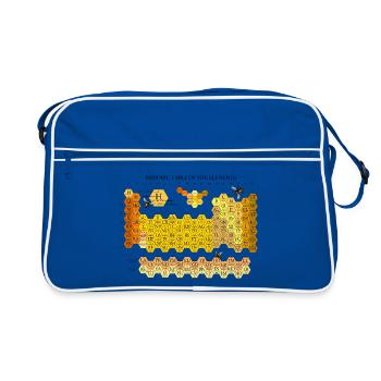 Periodic Table Of The Elements Honeycomb With Bees - Retro Bag - blue/white - Front