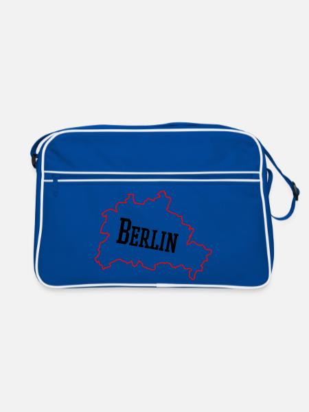 berlin_umriss_02 - Retro Bag - blue/white - Front
